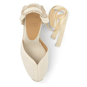 Alpargata Carmen cuña de yute 11cm doble plataforma