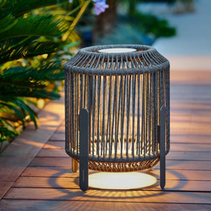 Lanterne Liny solaire gris H36cm