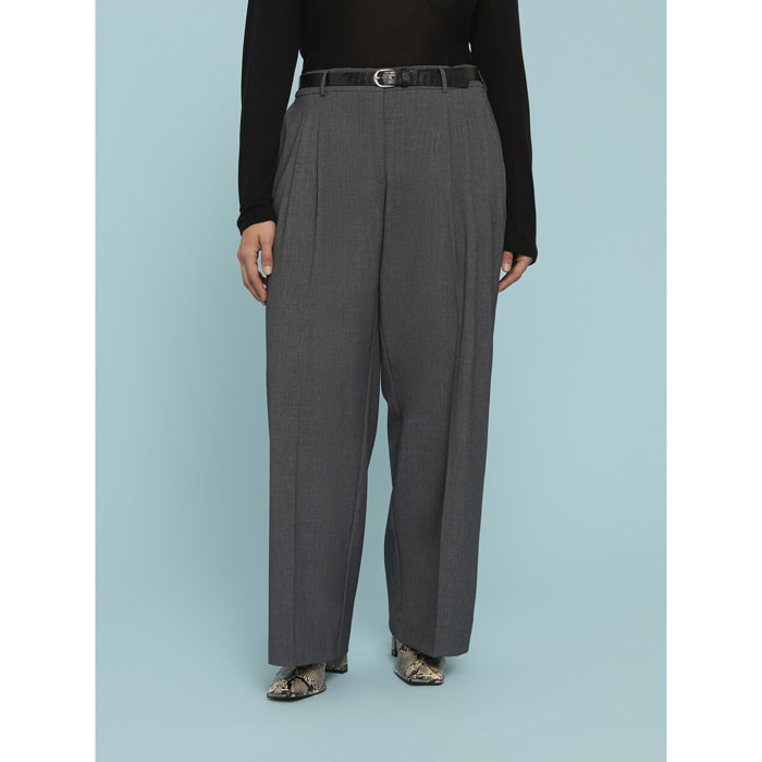 Fiorella Rubino - Pantalones Wide Leg sartoriales - Gris