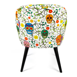 Poltrona Excelsa Calavera in poliestere e multistrato 70,5 x 65 x 83 multicolore