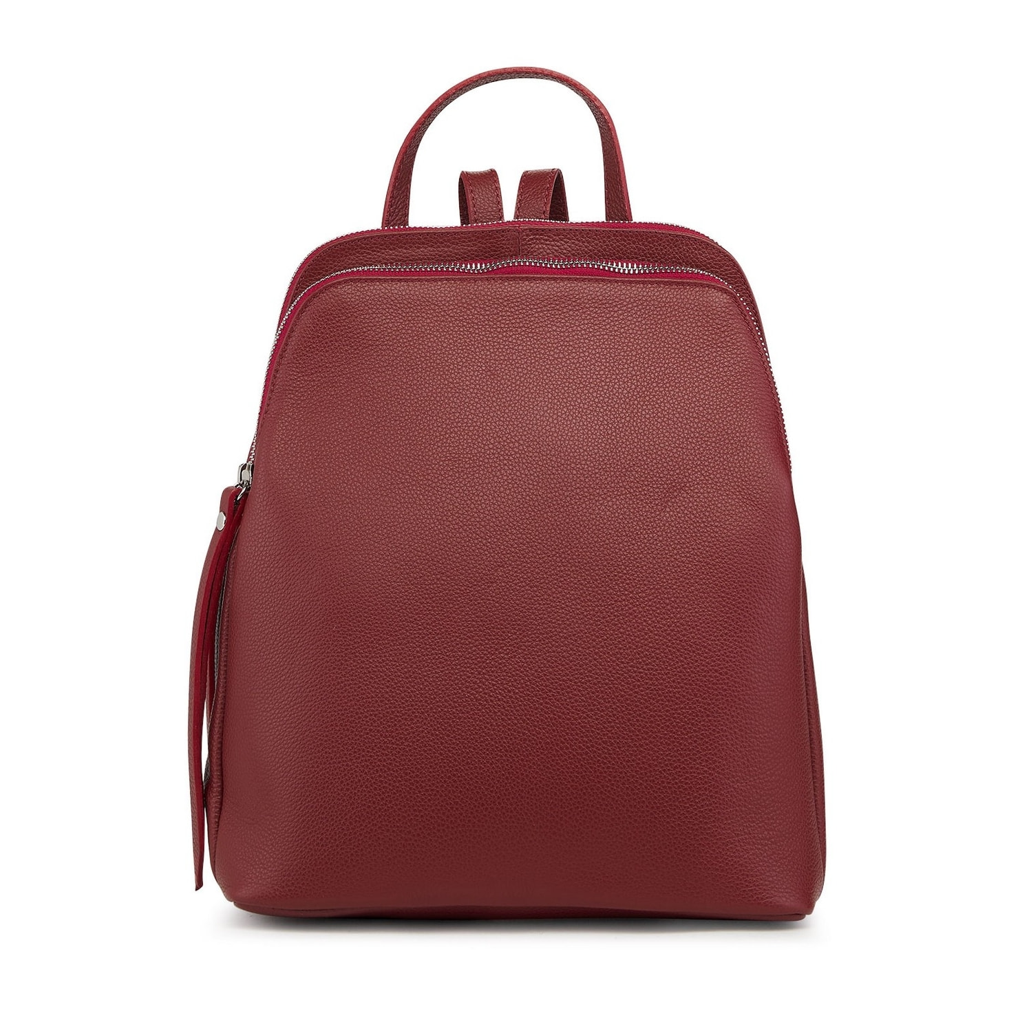 Borse Donna colore Bordeaux-in pelle Made in Italy 30x33x16cm