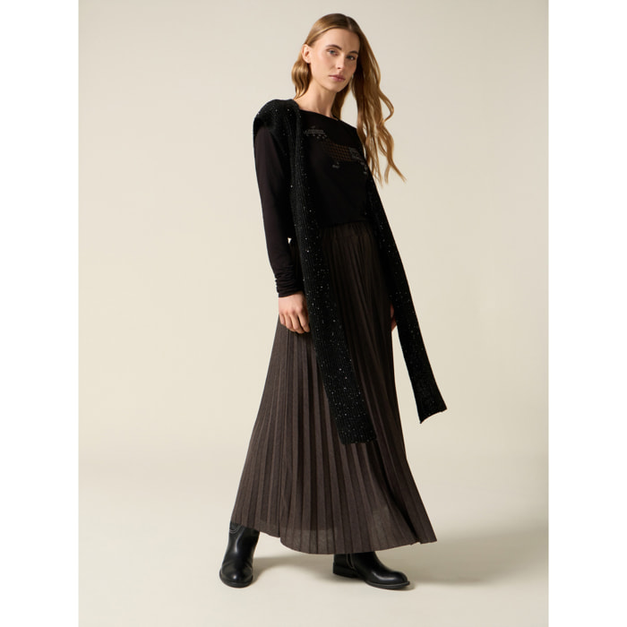 Oltre - Gonna lunga plissé - Grigio