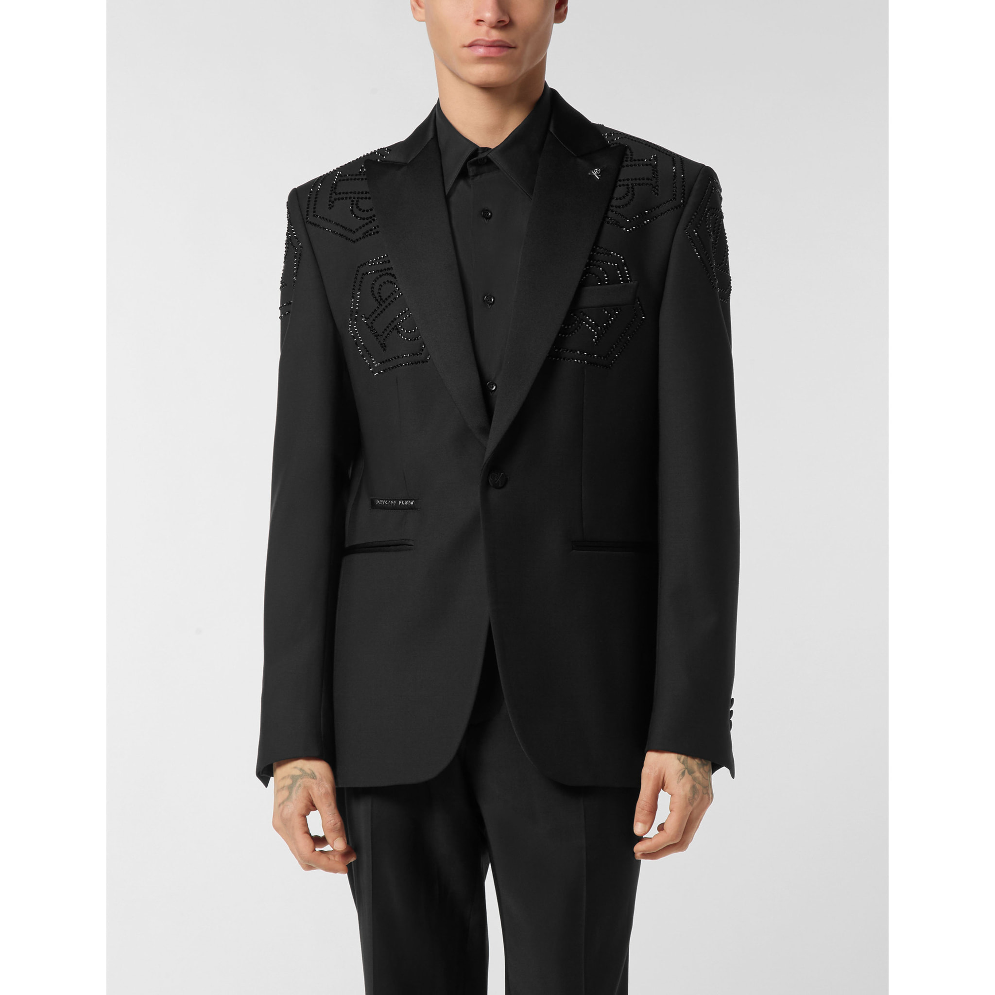 PHILIPP PLEIN One-Button Blazer Slim Fit MONOGRAM