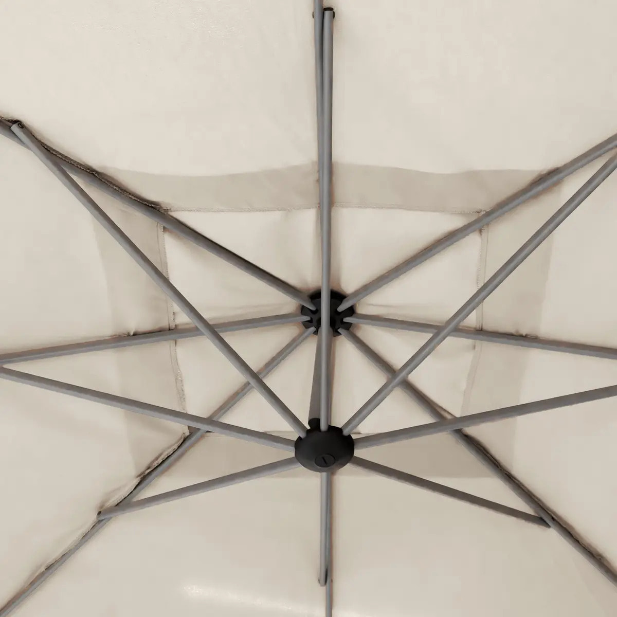 Parasol déporté carré "Manoa" blé 2,5x2,5 m