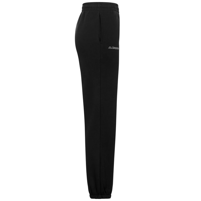 Kappa - Pantaloni Donna Nero - Logo Sea Or