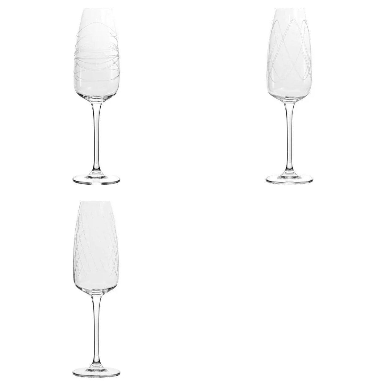 4 flûtes transparent D7xL24,9cm