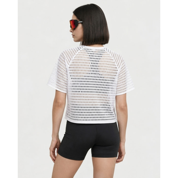 Camiseta técnica de rejilla para mujer ECOON ECOIce - Blanco