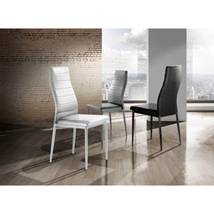 Tomasucci Lot de 4 Chaises rembourrée CAMARO GRIS