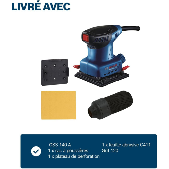 Ponceuse vibrante GSS 140 A Professional - BOSCH - 06012A8021