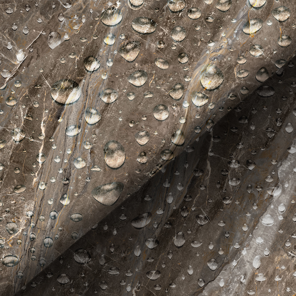 Revêtement sticker sol - MARBRE BRUN - Rouleau adhésif Protection Anti-dérapant