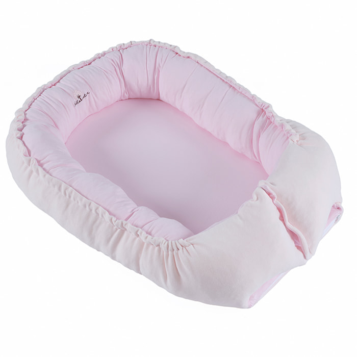 Cocoon bébé 0-6 mois coton bio velours Pivoine