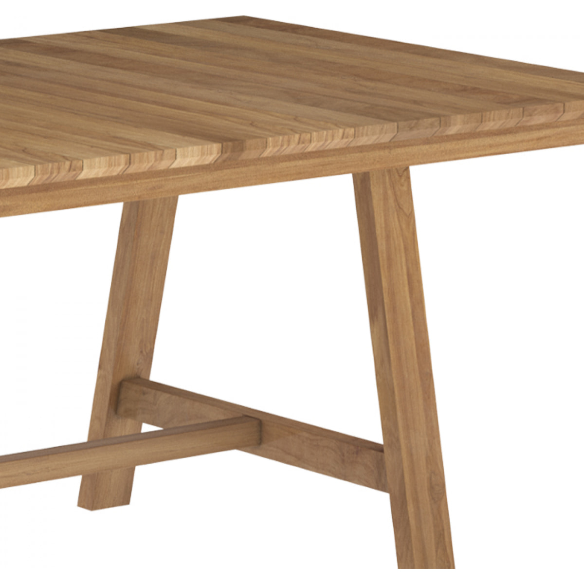 Table de jardin 240 cm en bois de teck massif - Budi