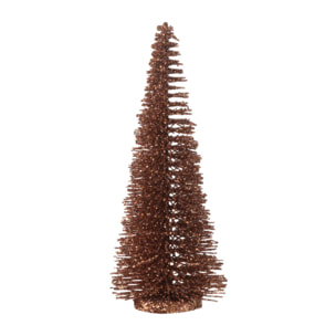 J-Line décoration Sapin de Noël Paillettes - plastique - brun - small