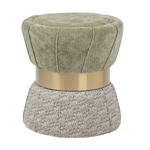 Puff Velvet Gris Verde 40x40x44 Cm