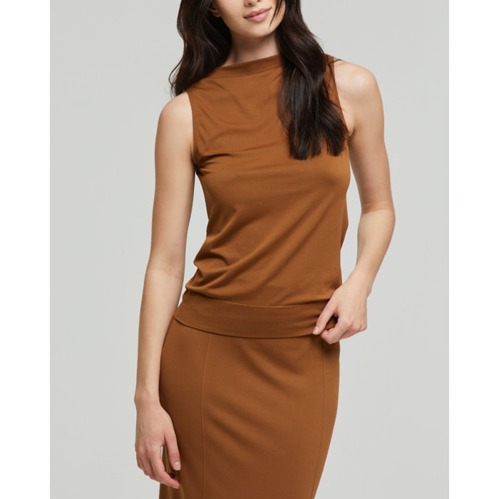 Smanicato scollo barchetta seamless