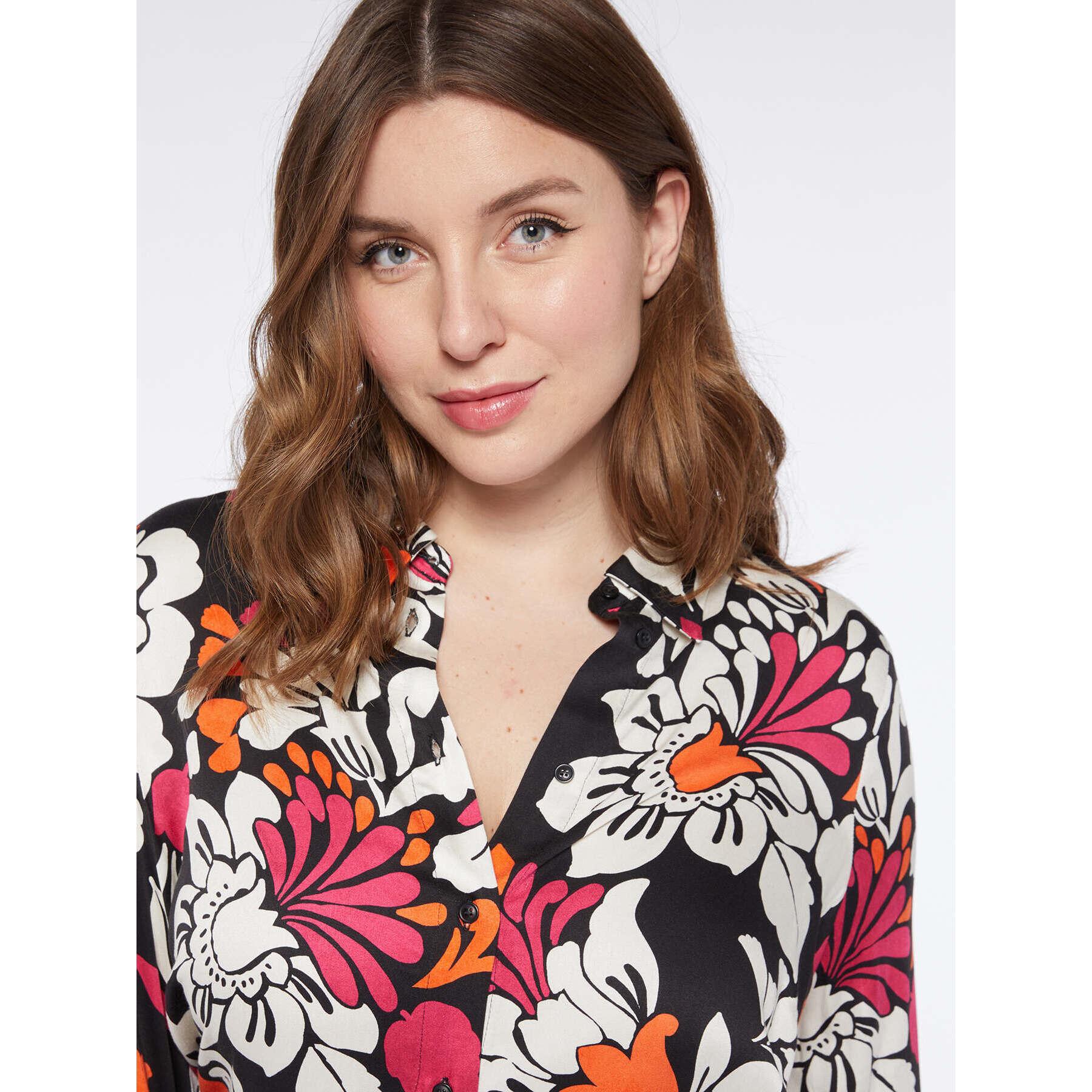 Fiorella Rubino - Camisa floral de viscosa - Negro