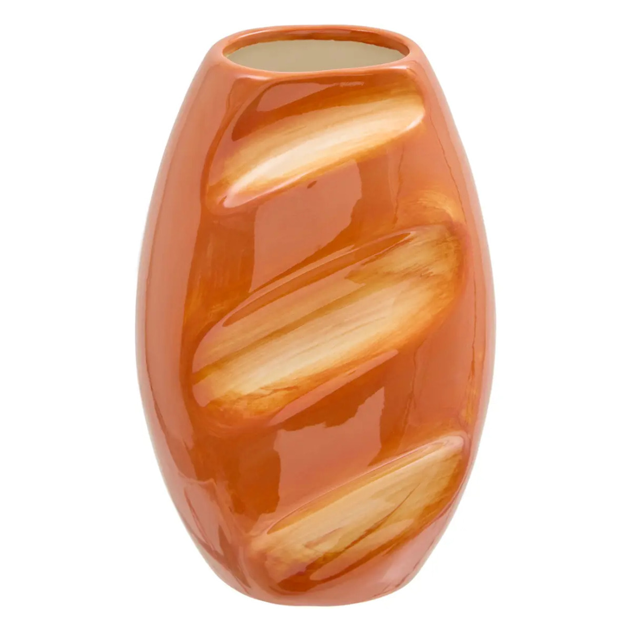 Vase baguette ne céramique  Fra H.19,5cm marron