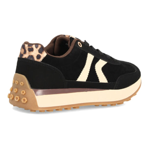 Zapatillas casual retro con cordones para mujer