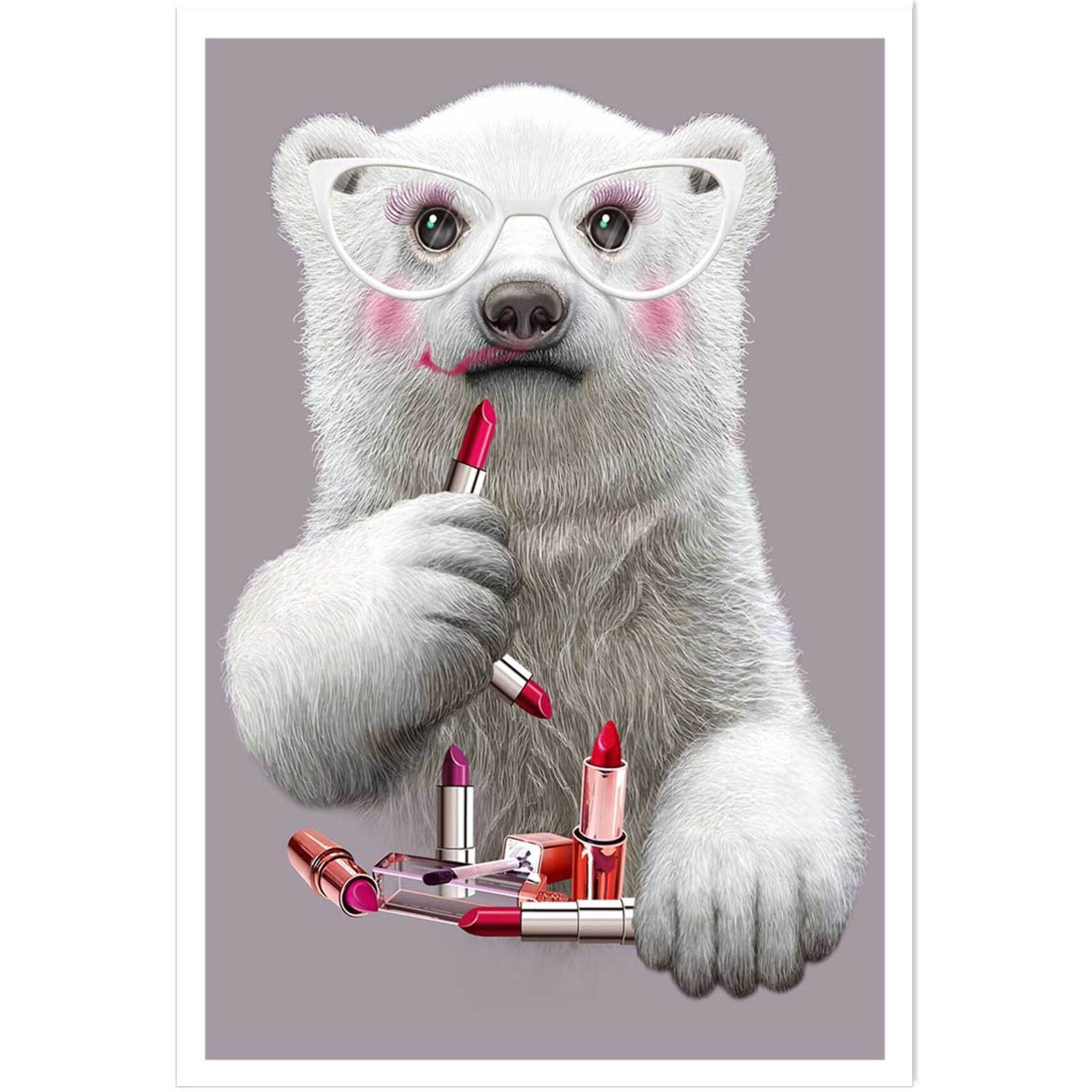 Affiche enfant rouge à lèvres paula  Affiche seule