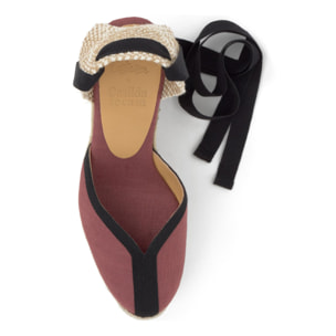 Alpargata Carmen cuña de yute 11cm doble plataforma