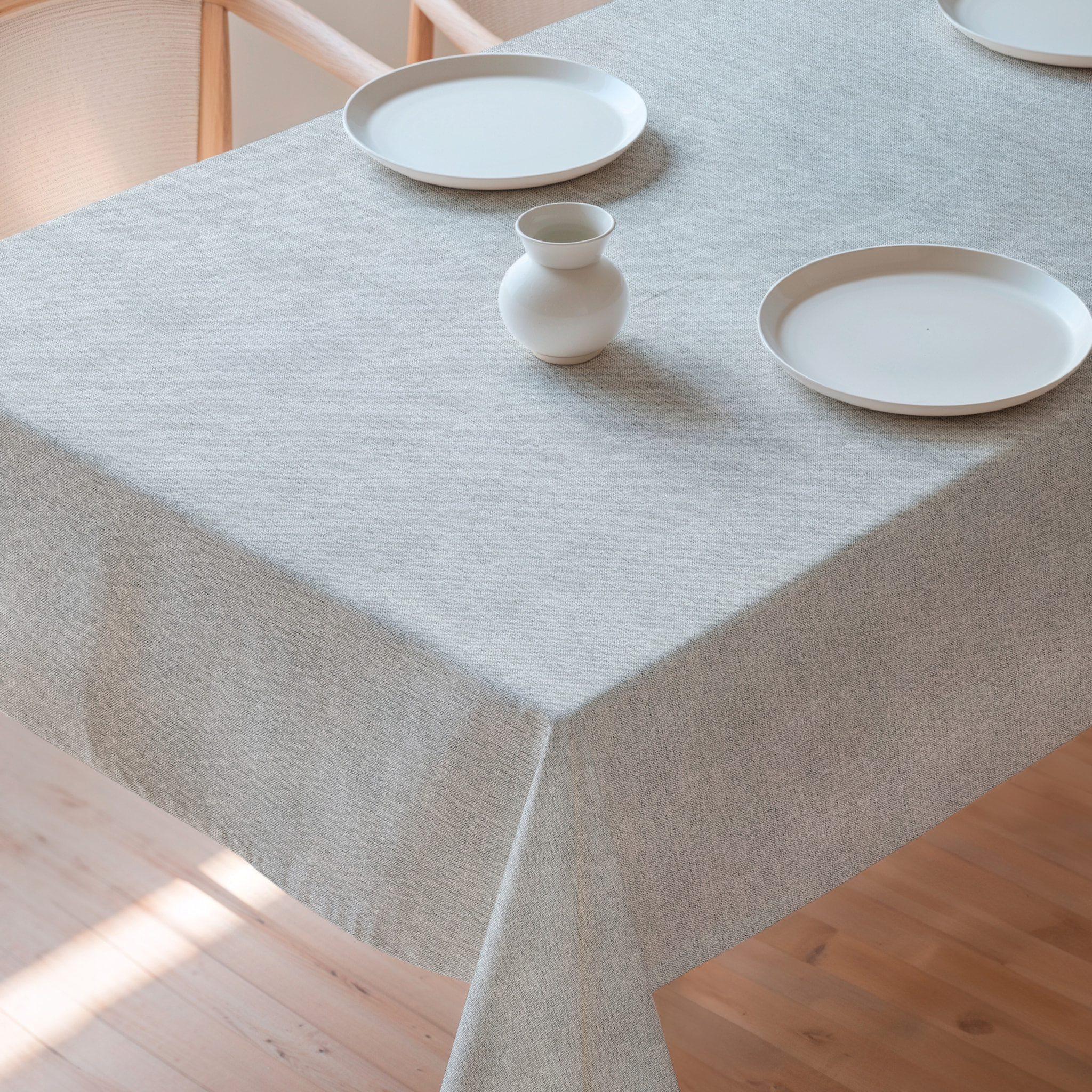 Nappe jacquard unie antitache INDRA PERLA