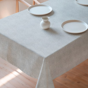 Nappe jacquard unie antitache INDRA PERLA