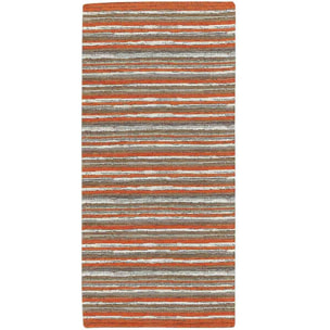 Tappeto Cucina Bagno Righe Arancio