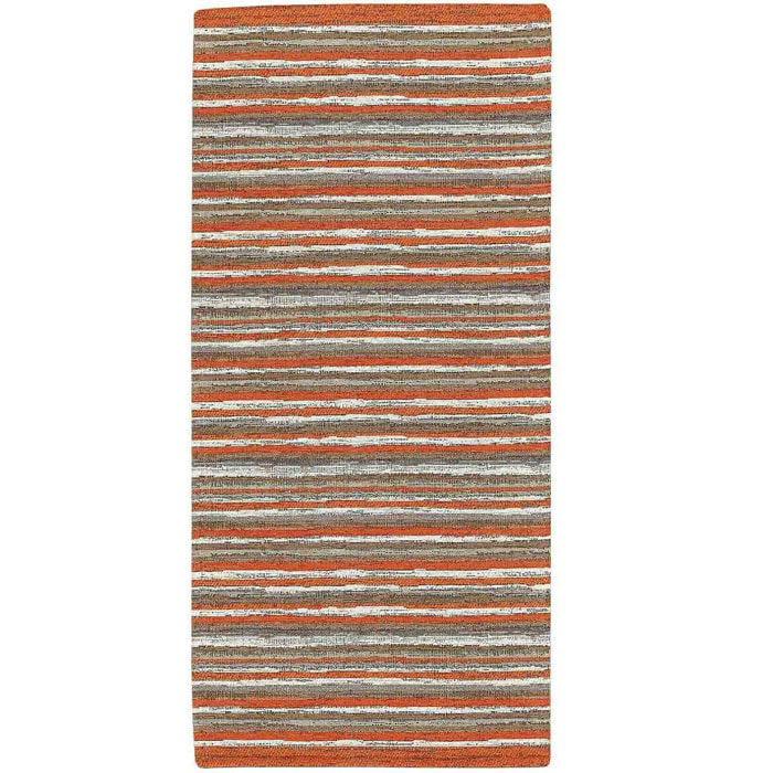 Tappeto Cucina Bagno Righe Arancio