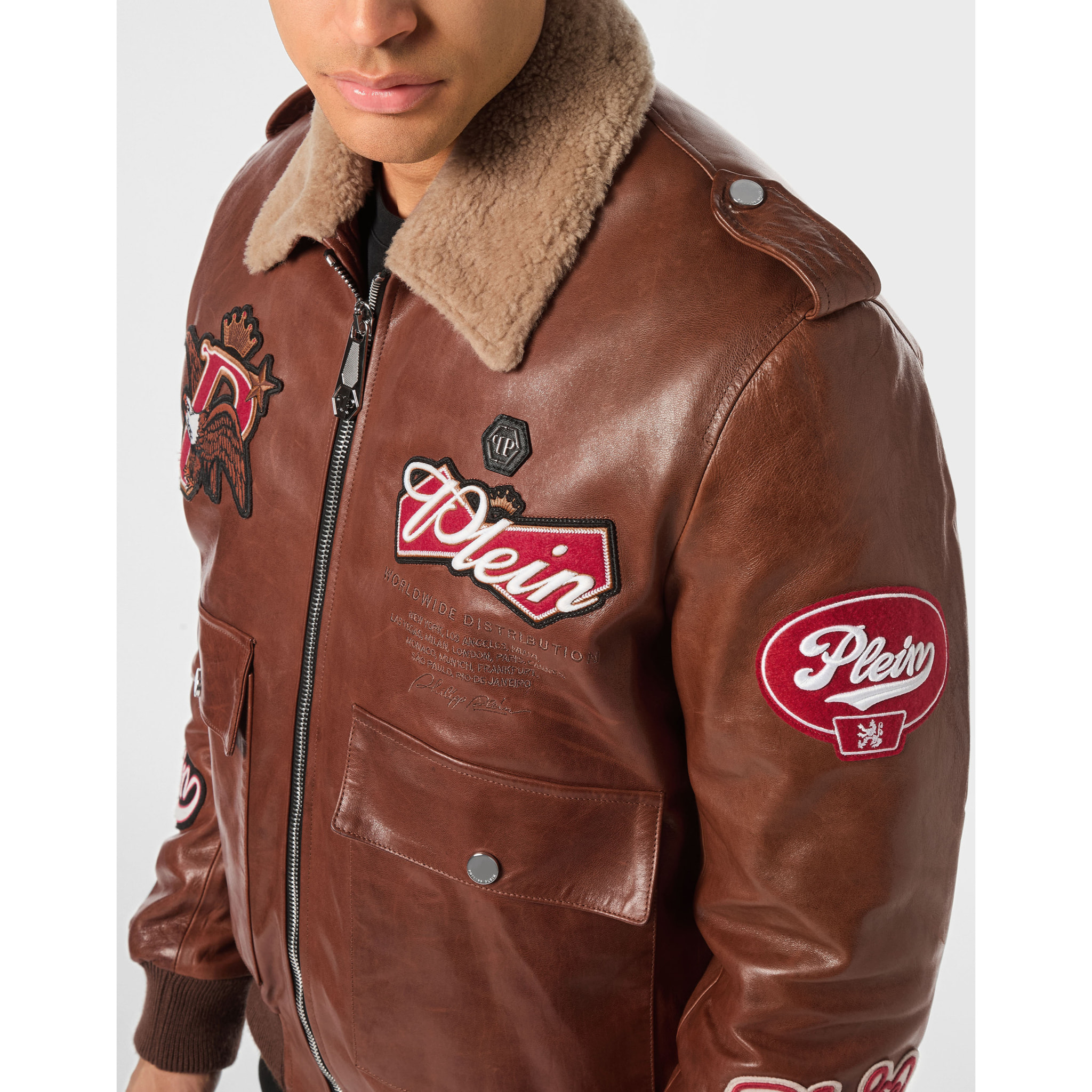 PHILIPP PLEIN Chaqueta de cuero