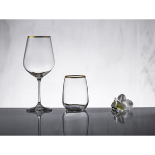 Set 12 pezzi Artemisia con bicchieri da acqua e calici da vino con filo