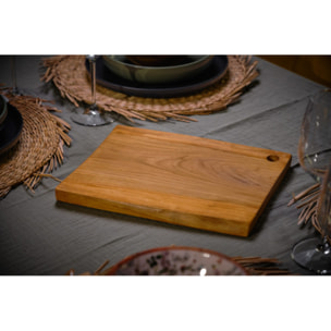 Planche de découpe 30x25cm rectangulaire en bois de teck - MADISON