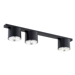 Faretto da soffitto Nano in acciaio nero