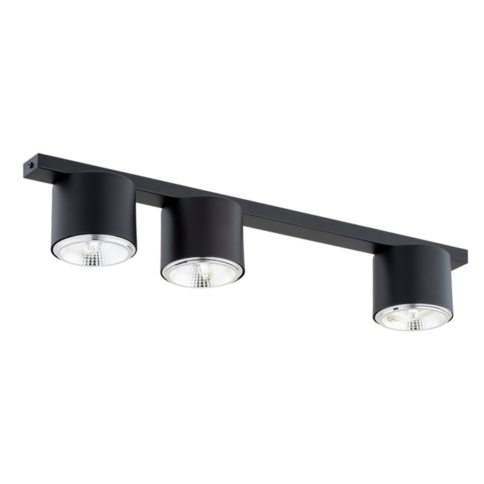 Faretto da soffitto Nano in acciaio nero
