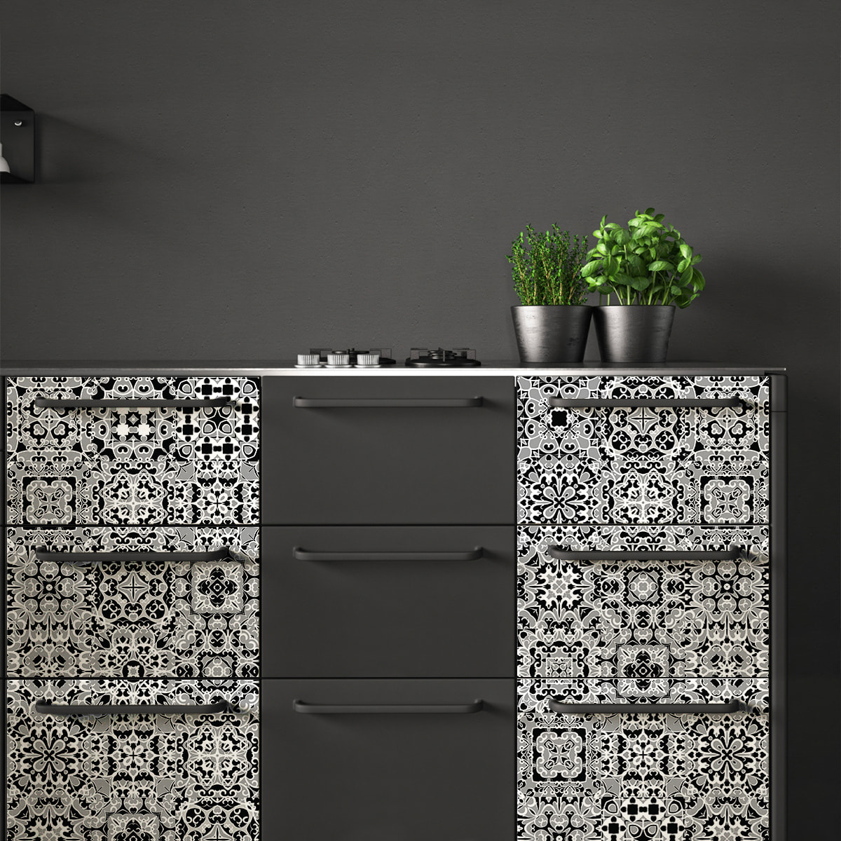 Stickers muraux - Sticker Mural Carrelage adhésif Cuisine Salle de Bain - 60 STICKERS CARRELAGES MEUBLE MONTOYA