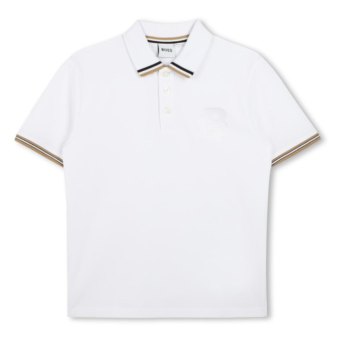 Boss - polo - algodón - blanco