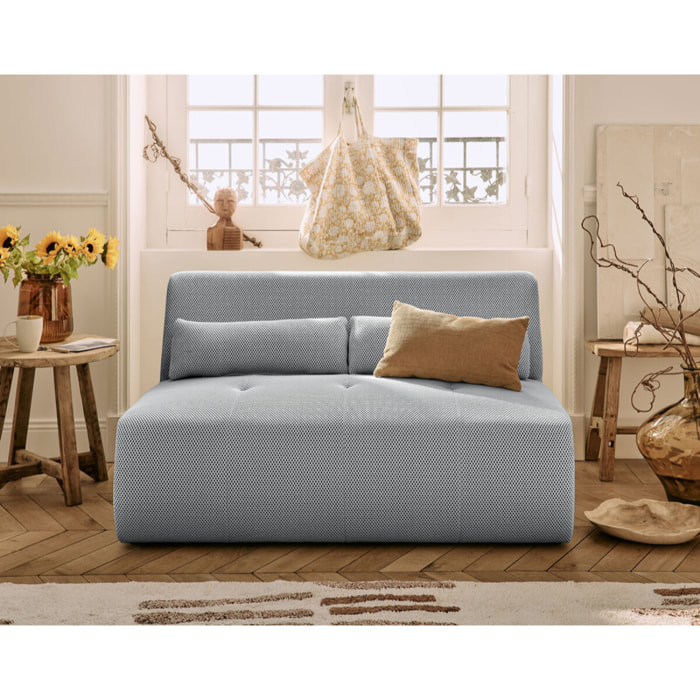 Onyx - canapé droit 2 places - en tissu mailles 3D - Gris clair