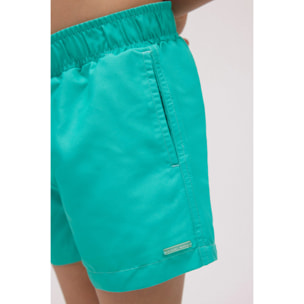 Costume da bagno corto da ragazzo blu scuro in tinta unita