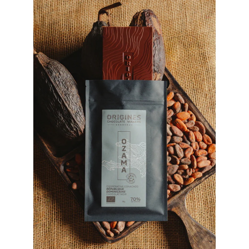 Tablette de chocolat noir 70% - Bean To Bar - Origine République Dominicaine - 75g Bio