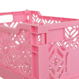 Cagette pliante "Arry" rose 31x20x11,5cm