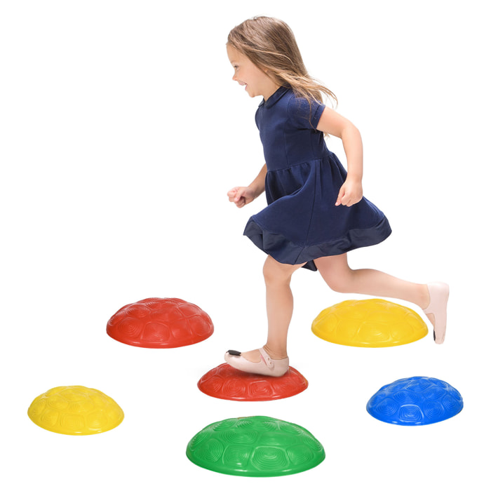 Piedras de Equilibrio para Niños de 3-8 Años Conjunto de 6 Piezas Bloques de Equilibrio Apilables con Base Antideslizante para Entrenamiento de Equilibrio y Promover la Coordinación Multicolor