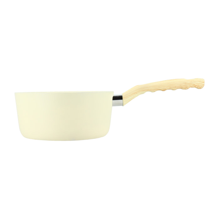 Casserole en revêtement céramique 18cm crème - tous feux COLORAMA