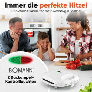 Appareil à Sandwich Croque-monsieur Blanc Bomann ST6073CB-Blanc