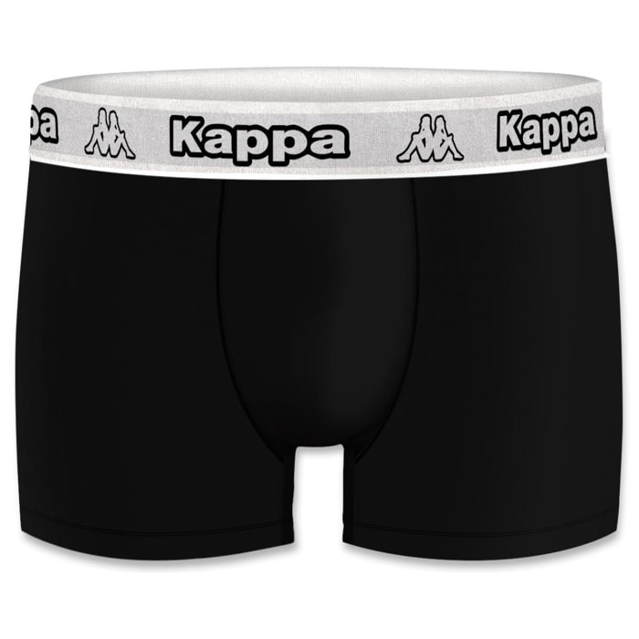Pack 6 calzoncillos Kappa en color negro y gris para hombre