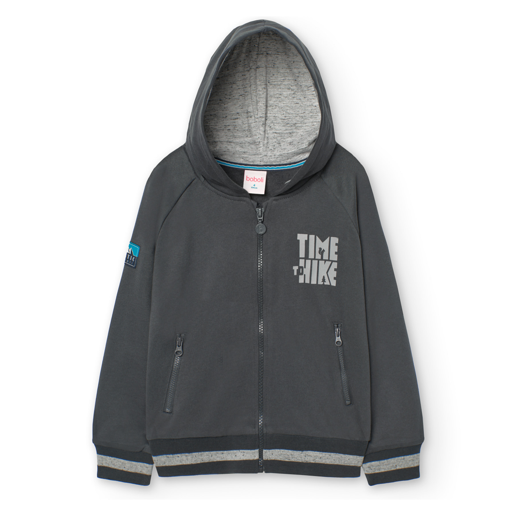 Chaqueta felpa con capucha de niño -BCI