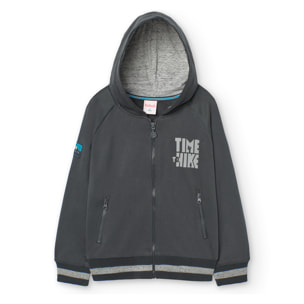 Chaqueta felpa con capucha de niño -BCI