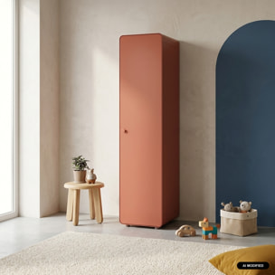 Armoire casier industriel acier 2 étagères 1 penderie TRIBECA