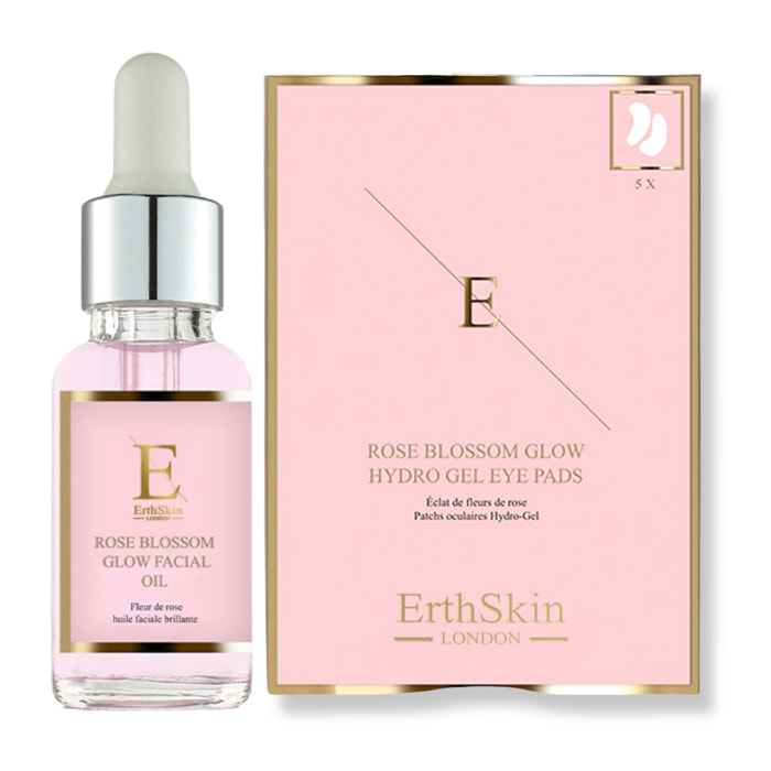 Set de brillo de ojos con pétalos de rosa
