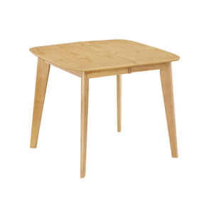 Table à manger extensible scandinave carrée placage chêne L90-130 cm LEENA