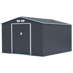 Abri de jardin métal "Vegas" - 8,83 m² - Gris