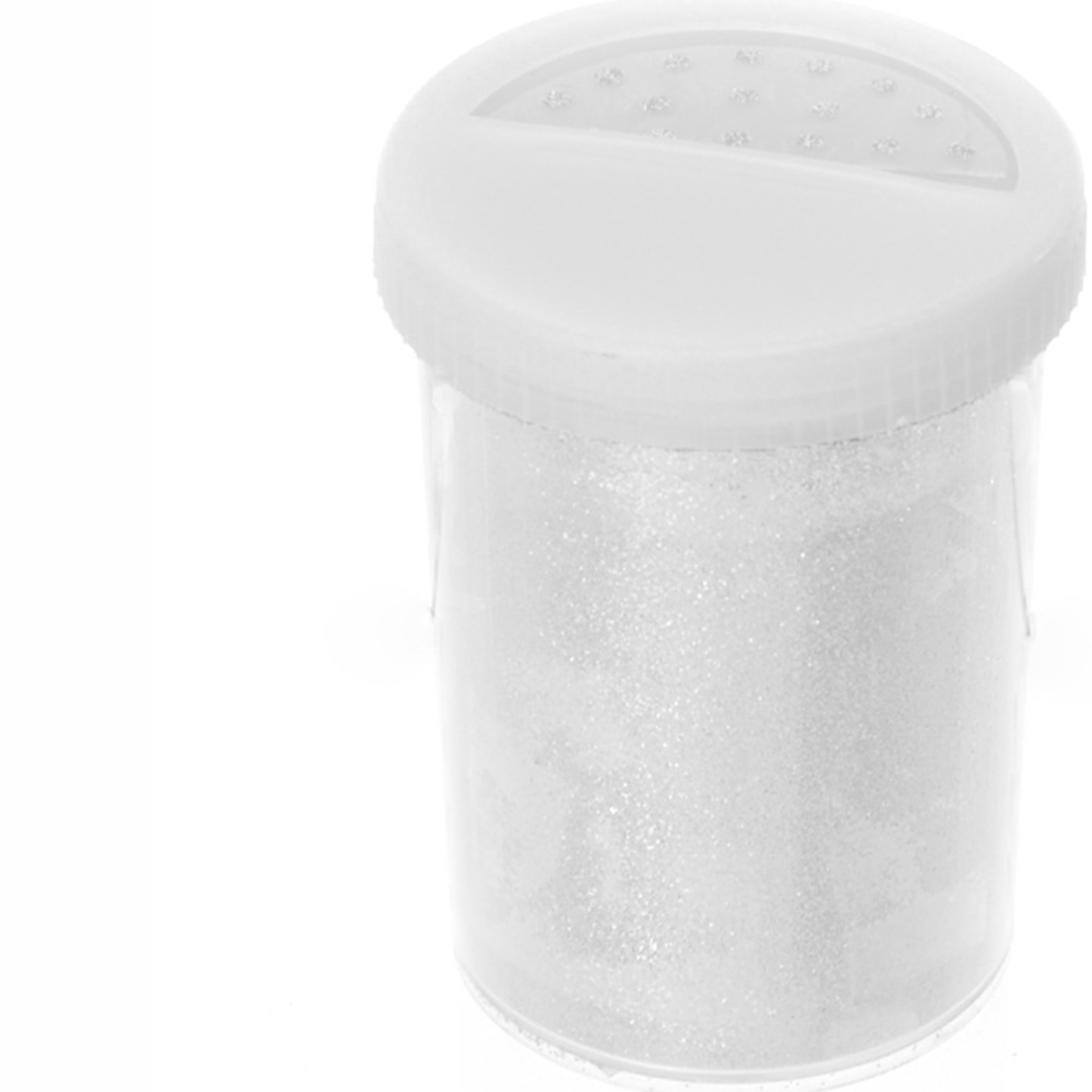 Glitter In Barattolo, 100 Gr - Pezzi 1 - 4,5X8,5X4,5cm - Colore: Bianco - Bianchi Dino